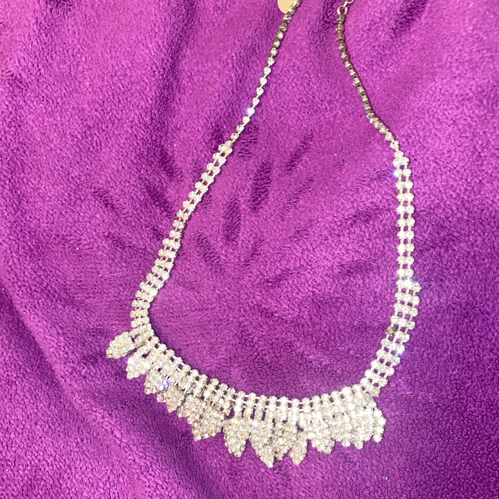 silver diamond necklace